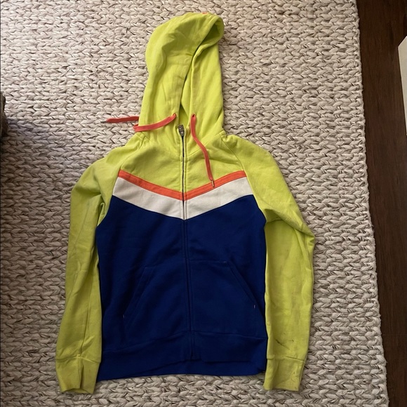 Aritzia TNA Colourful Nordic Zip Up Hoodie -Size L - Picture 1 of 3